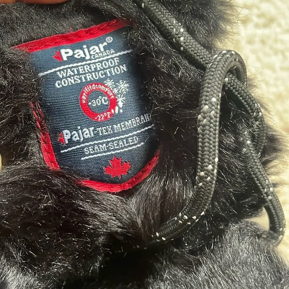 Pajar Canada Waterproof Snow Boots Black 8/ 8.5 Tex Membrane -30C